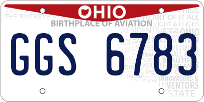 OH license plate GGS6783