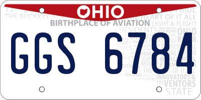 OH license plate GGS6784
