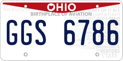 OH license plate GGS6786