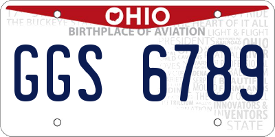 OH license plate GGS6789