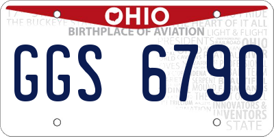 OH license plate GGS6790