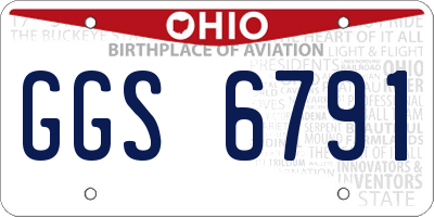 OH license plate GGS6791