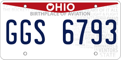 OH license plate GGS6793