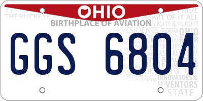 OH license plate GGS6804