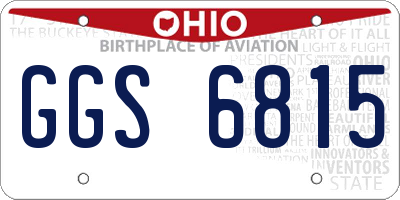 OH license plate GGS6815
