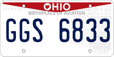 OH license plate GGS6833