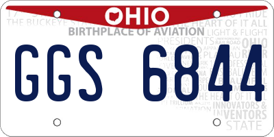 OH license plate GGS6844
