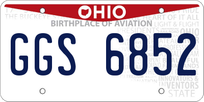 OH license plate GGS6852