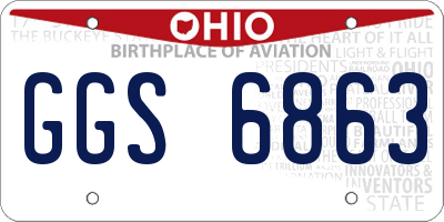 OH license plate GGS6863