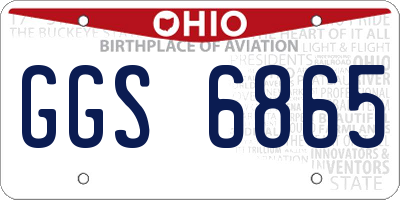 OH license plate GGS6865