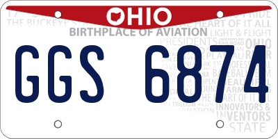 OH license plate GGS6874