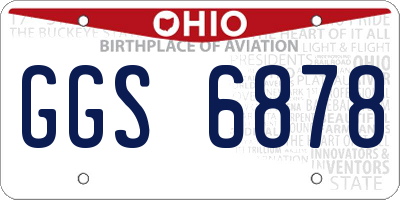 OH license plate GGS6878