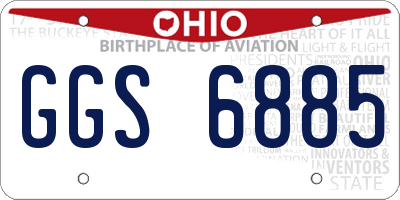 OH license plate GGS6885