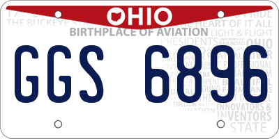 OH license plate GGS6896