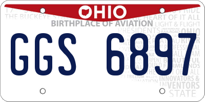 OH license plate GGS6897