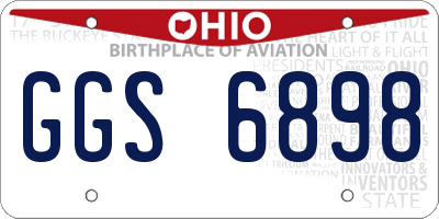 OH license plate GGS6898