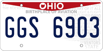 OH license plate GGS6903
