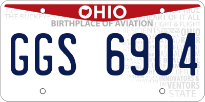 OH license plate GGS6904