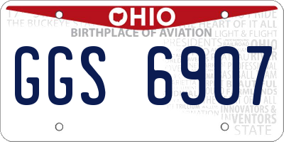OH license plate GGS6907