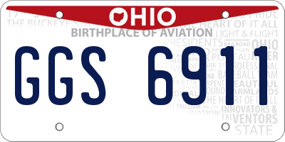 OH license plate GGS6911