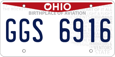 OH license plate GGS6916