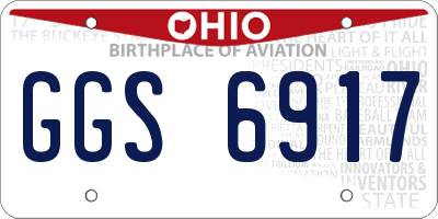 OH license plate GGS6917