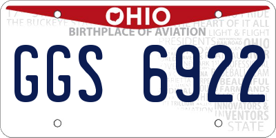 OH license plate GGS6922