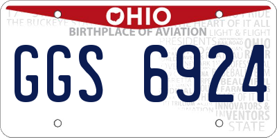 OH license plate GGS6924