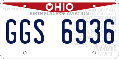OH license plate GGS6936
