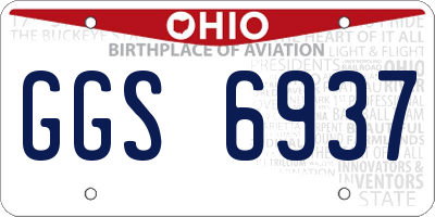 OH license plate GGS6937