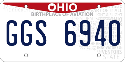OH license plate GGS6940