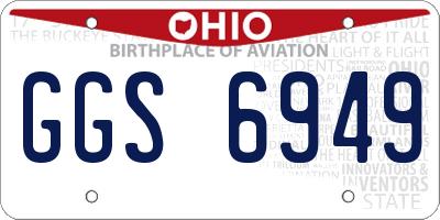 OH license plate GGS6949