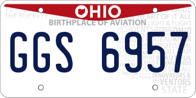 OH license plate GGS6957