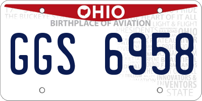 OH license plate GGS6958