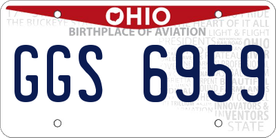 OH license plate GGS6959