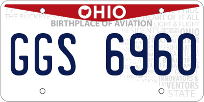 OH license plate GGS6960