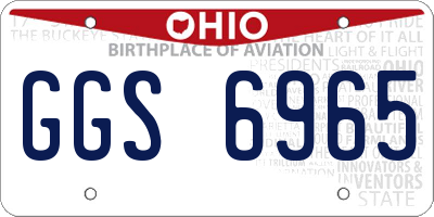 OH license plate GGS6965