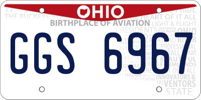 OH license plate GGS6967