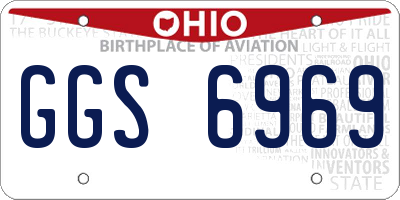OH license plate GGS6969