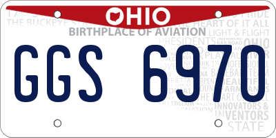 OH license plate GGS6970