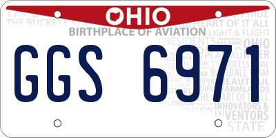 OH license plate GGS6971