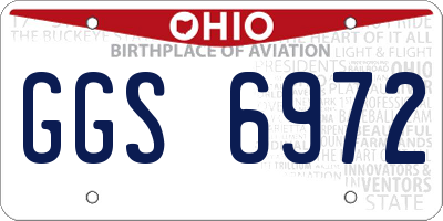 OH license plate GGS6972