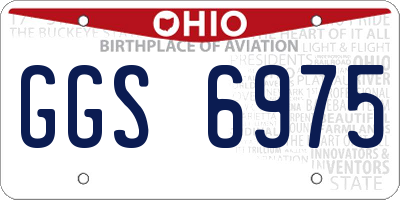 OH license plate GGS6975