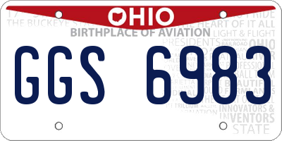 OH license plate GGS6983