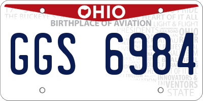 OH license plate GGS6984