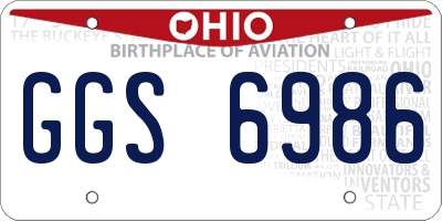 OH license plate GGS6986