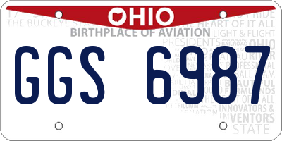 OH license plate GGS6987