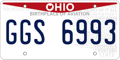 OH license plate GGS6993
