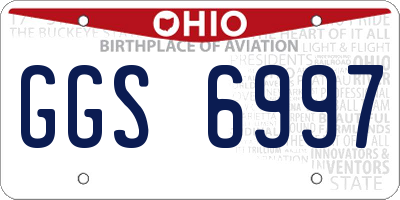 OH license plate GGS6997