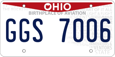 OH license plate GGS7006